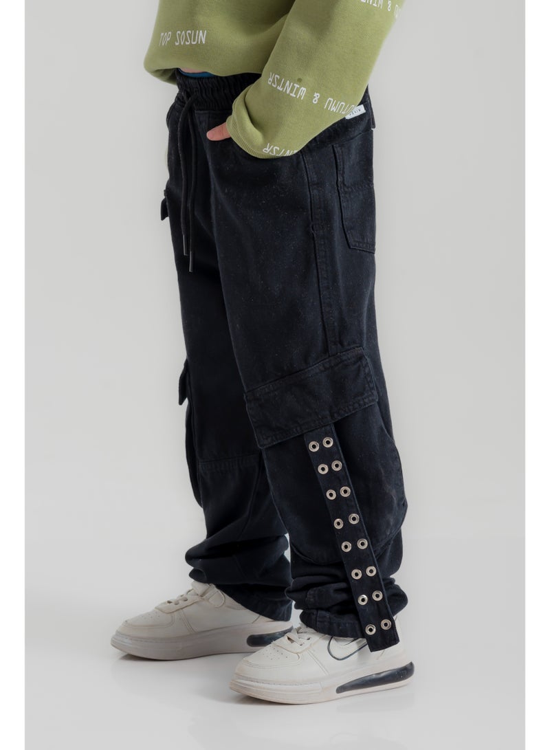 سي إن جينز وير كيدز بنطلون أولادي كارجو واسع - Image 2